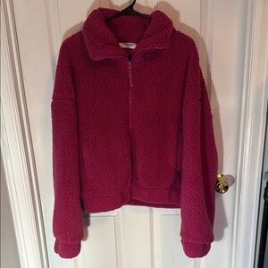 Women's Fleece Jacket in Deep Pink